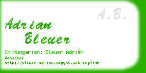 adrian bleuer business card